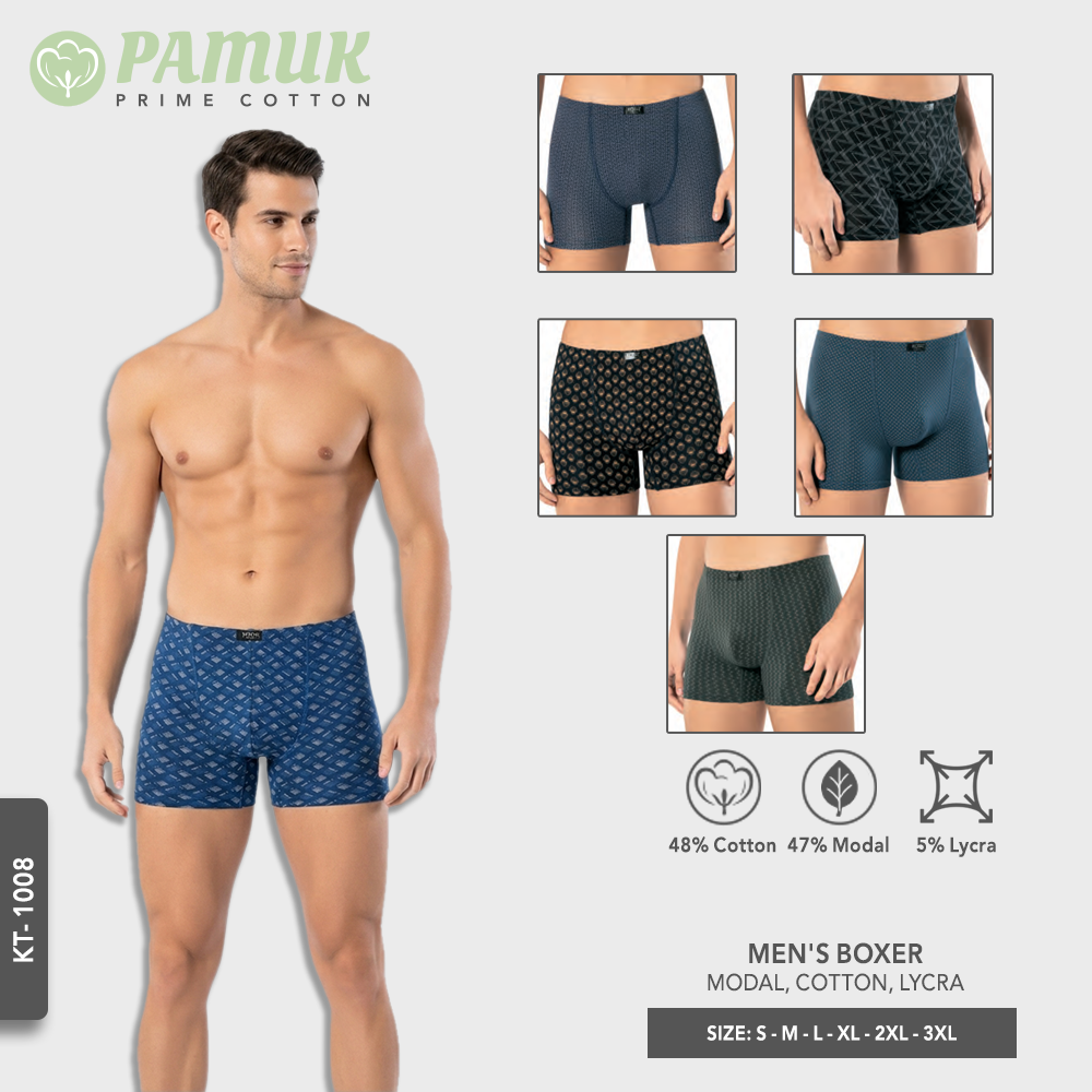 MEN'S BOXER - MODAL, COTTON, LYCRA | KT-1008