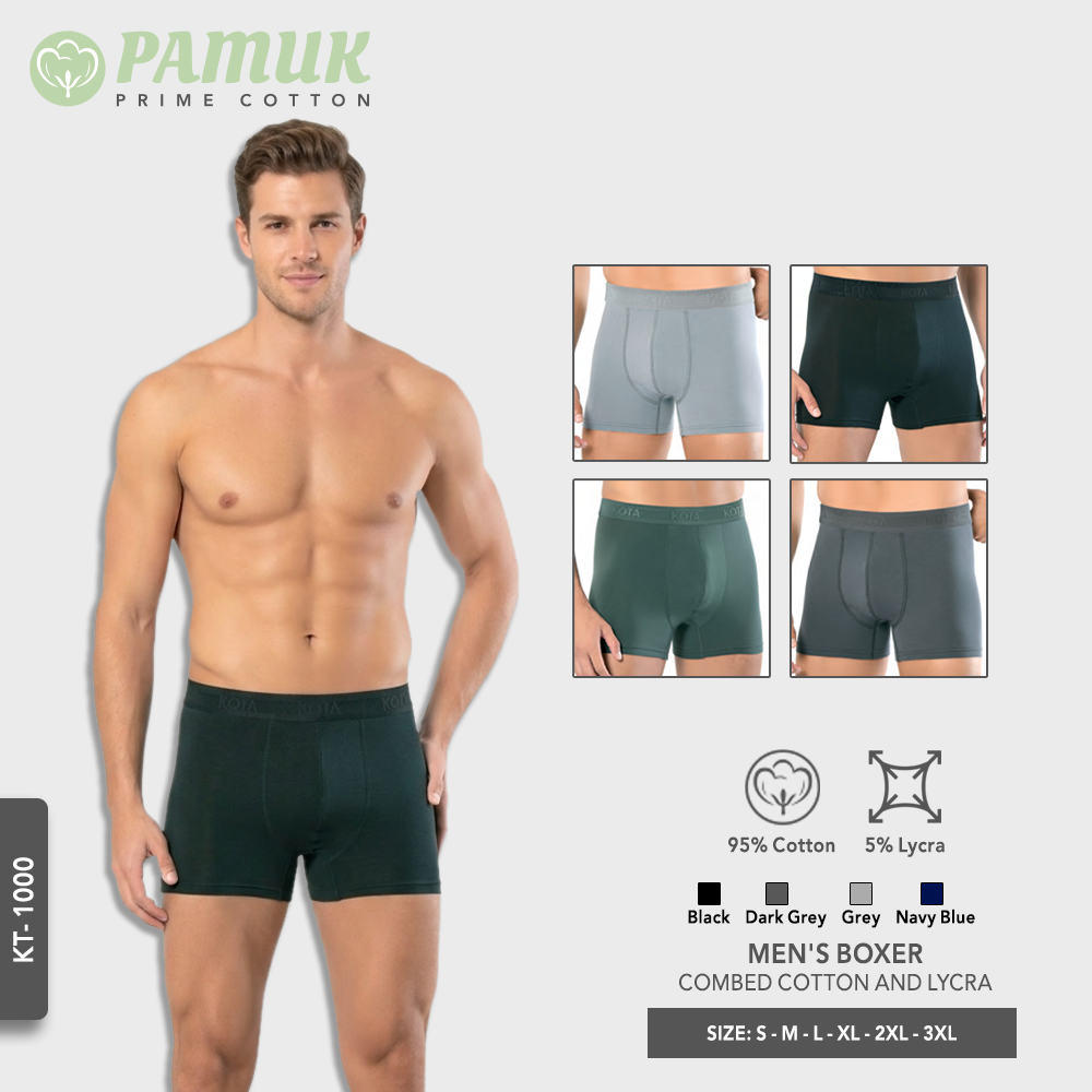 MEN’S BOXER – COMBED COTTON & LYCRA | KT-1000